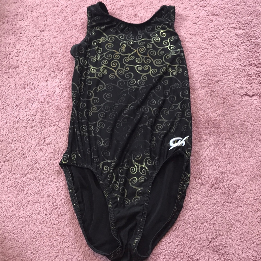 Black w/Gold Swirls Leotard